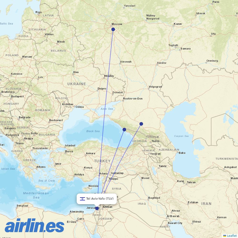 Red Wings at TLV route map