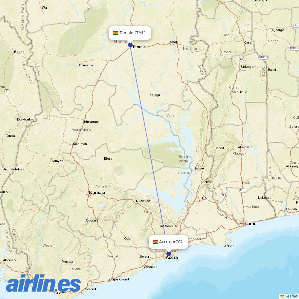 AWA at TML route map