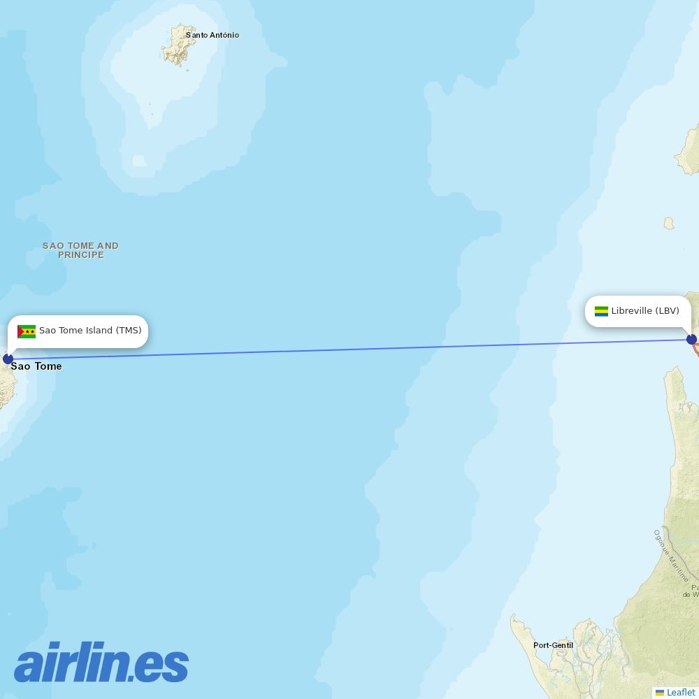 ASKY Airlines from Sao Tome International destination map