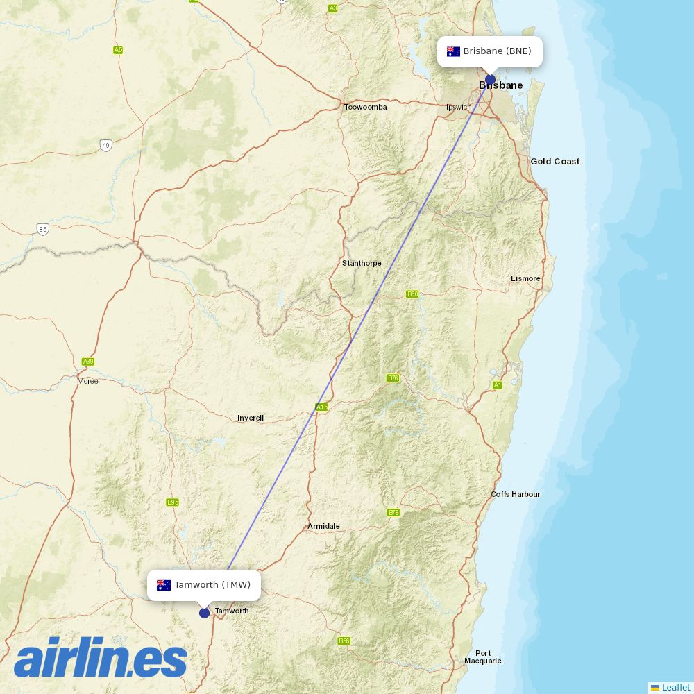 Link Airways at TMW route map