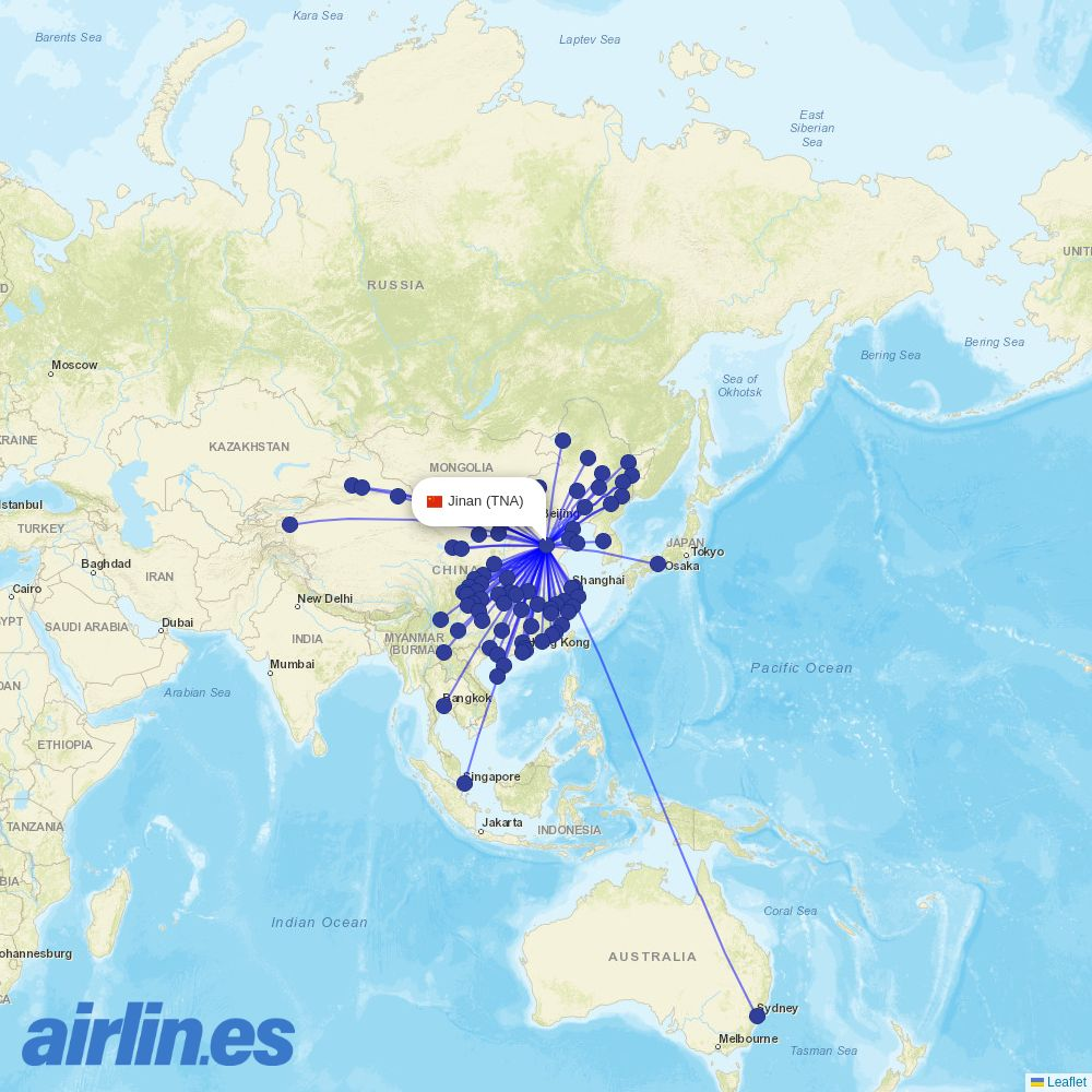 Air Guilin at TNA route map