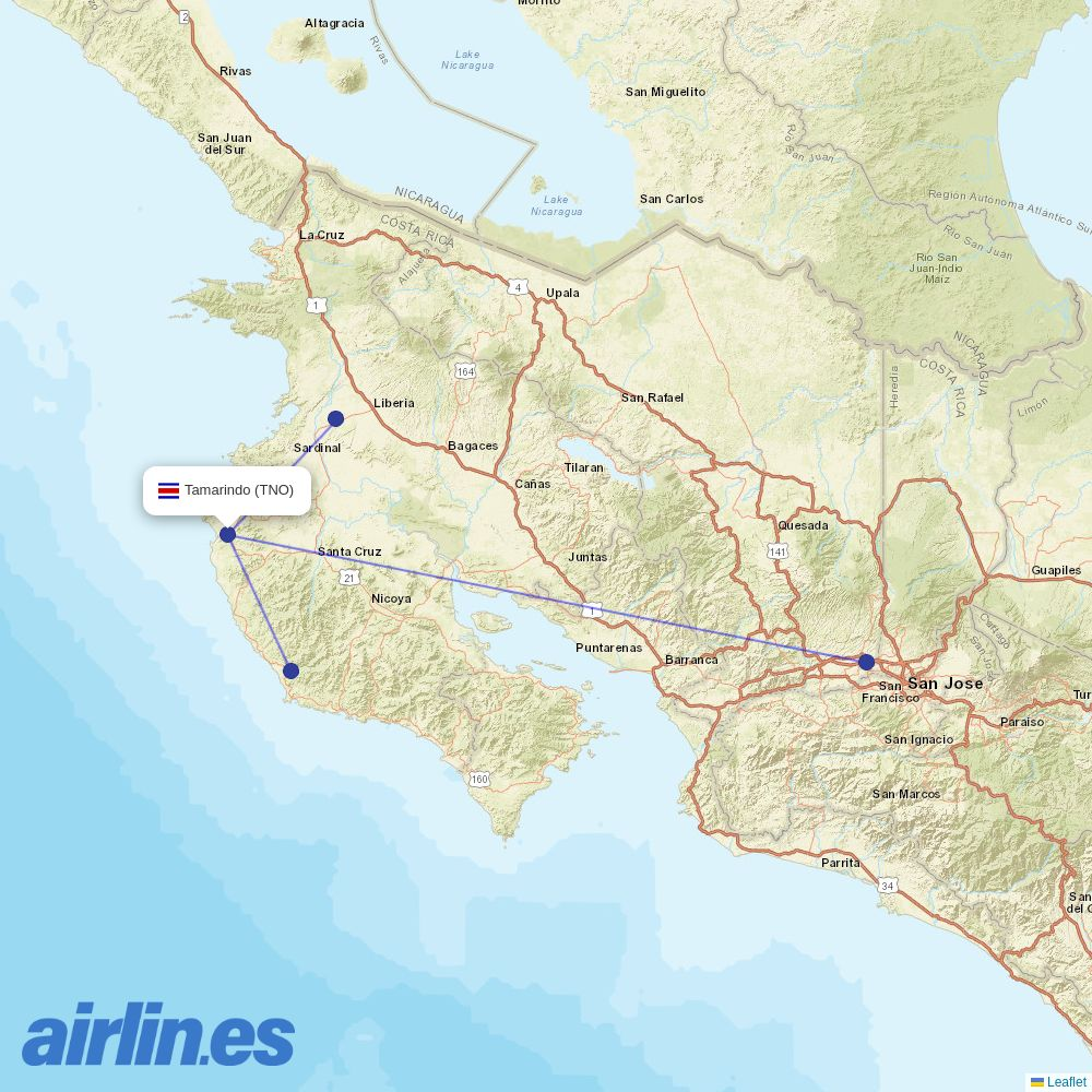SANSA at TNO route map