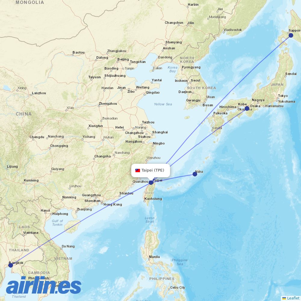 Vietjet Thailand at TPE route map