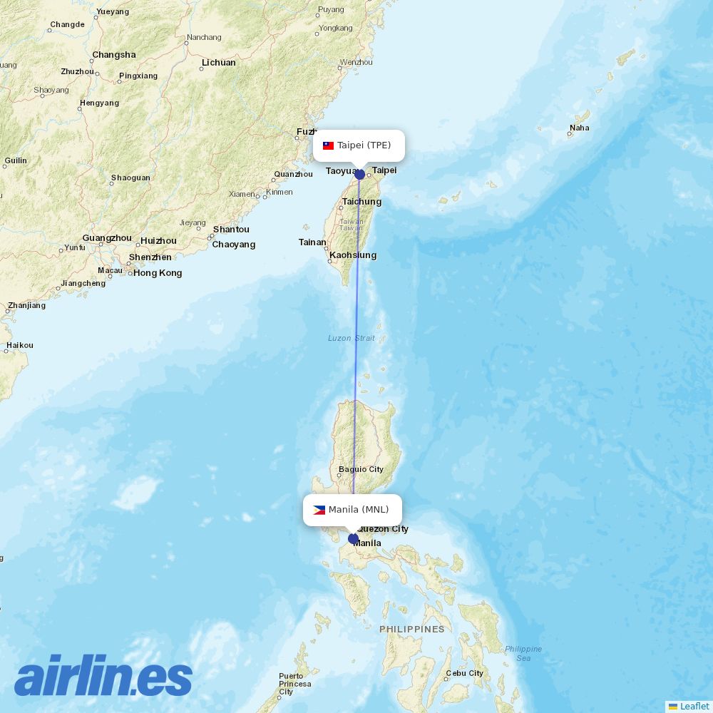 Philippines AirAsia at TPE route map