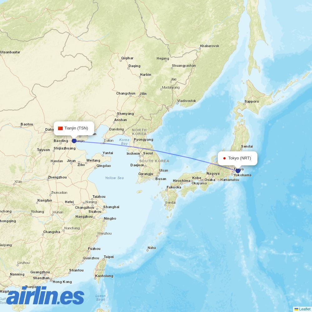 Spring Japan at TSN route map