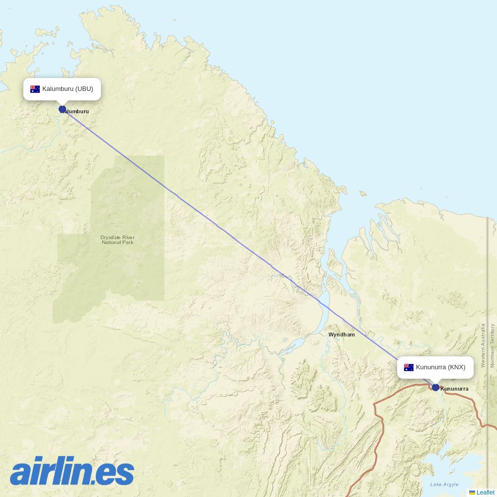 Aviair from Kalumburu Airport destination map
