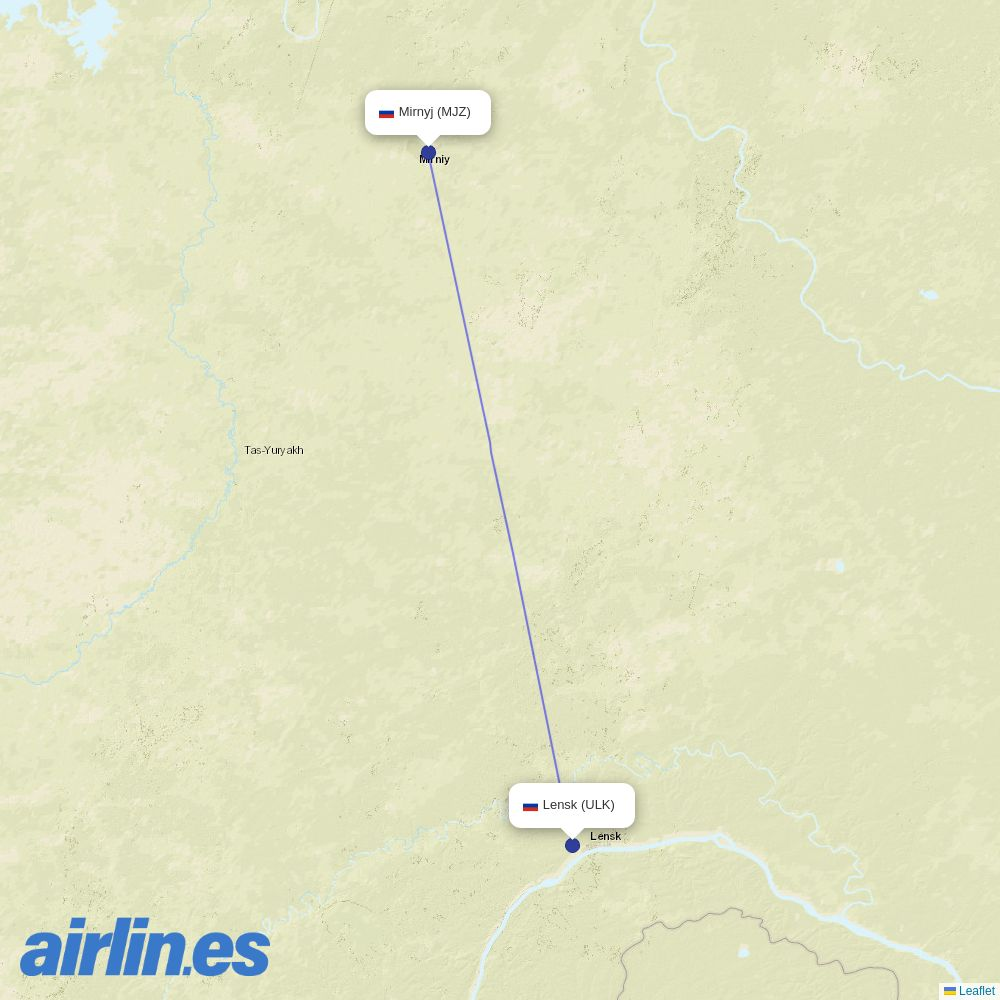 Alrosa at ULK route map