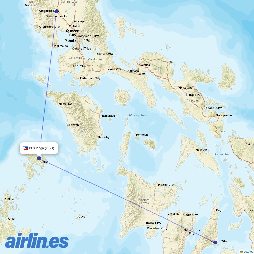 Sunlight Air at USU route map