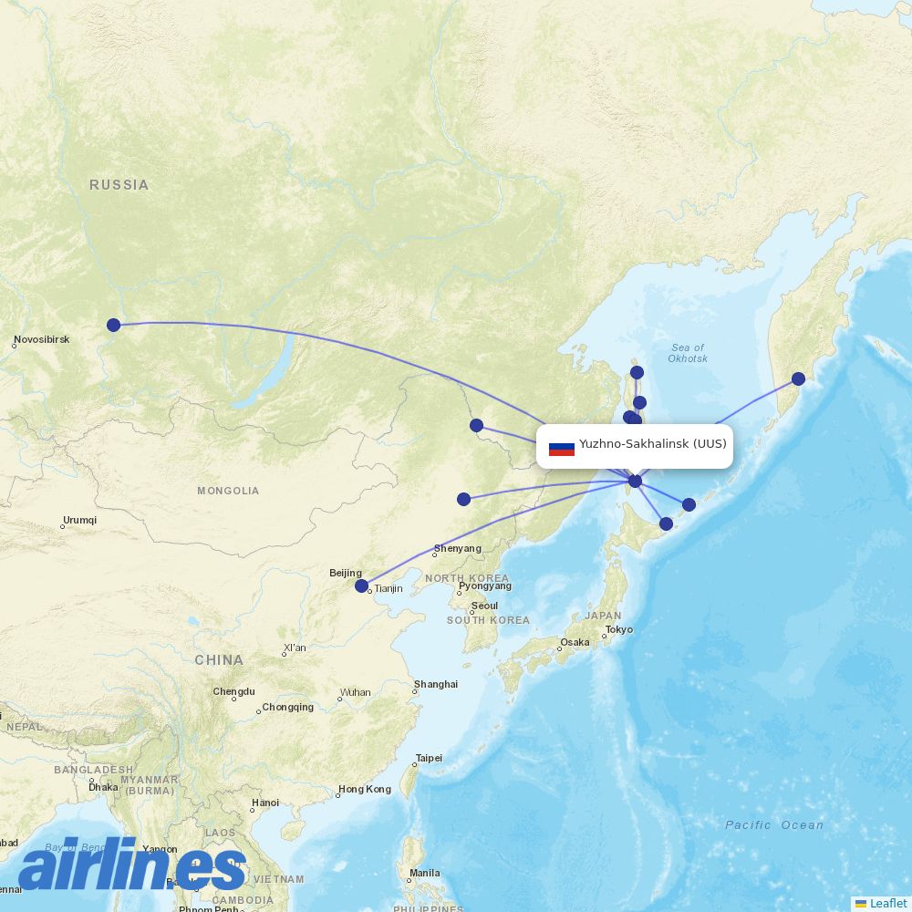 Aurora at UUS route map