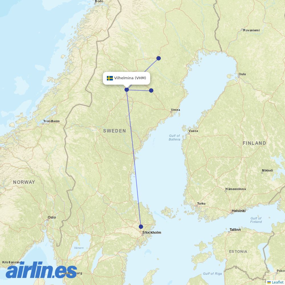 PopulAir at VHM route map