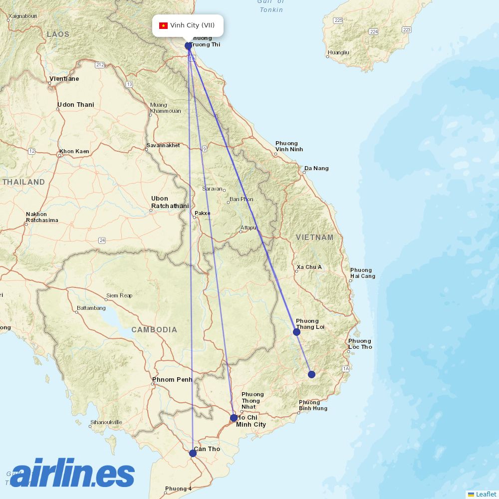 VietJet at VII route map