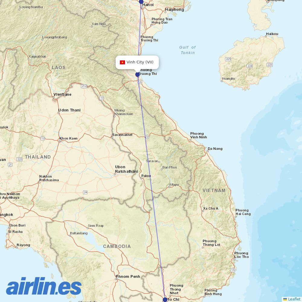 Vietnam Airlines at VII route map