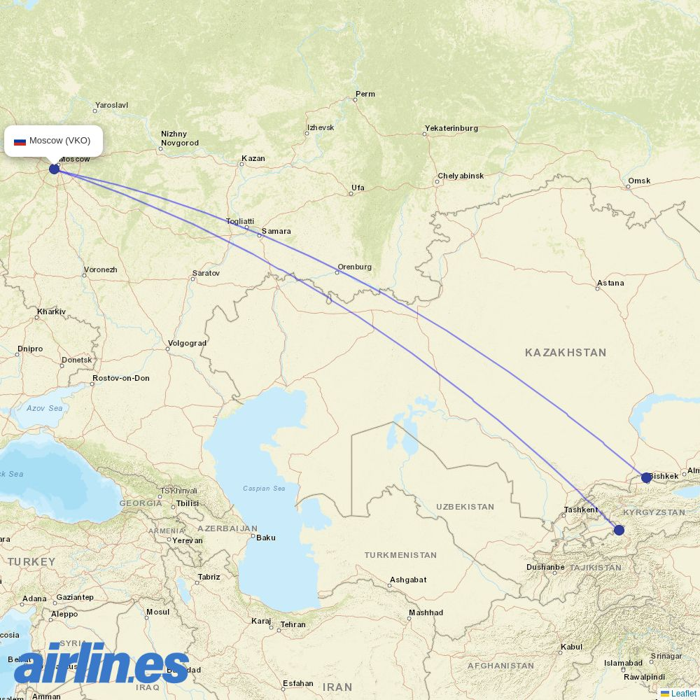 Aero Nomad at VKO route map