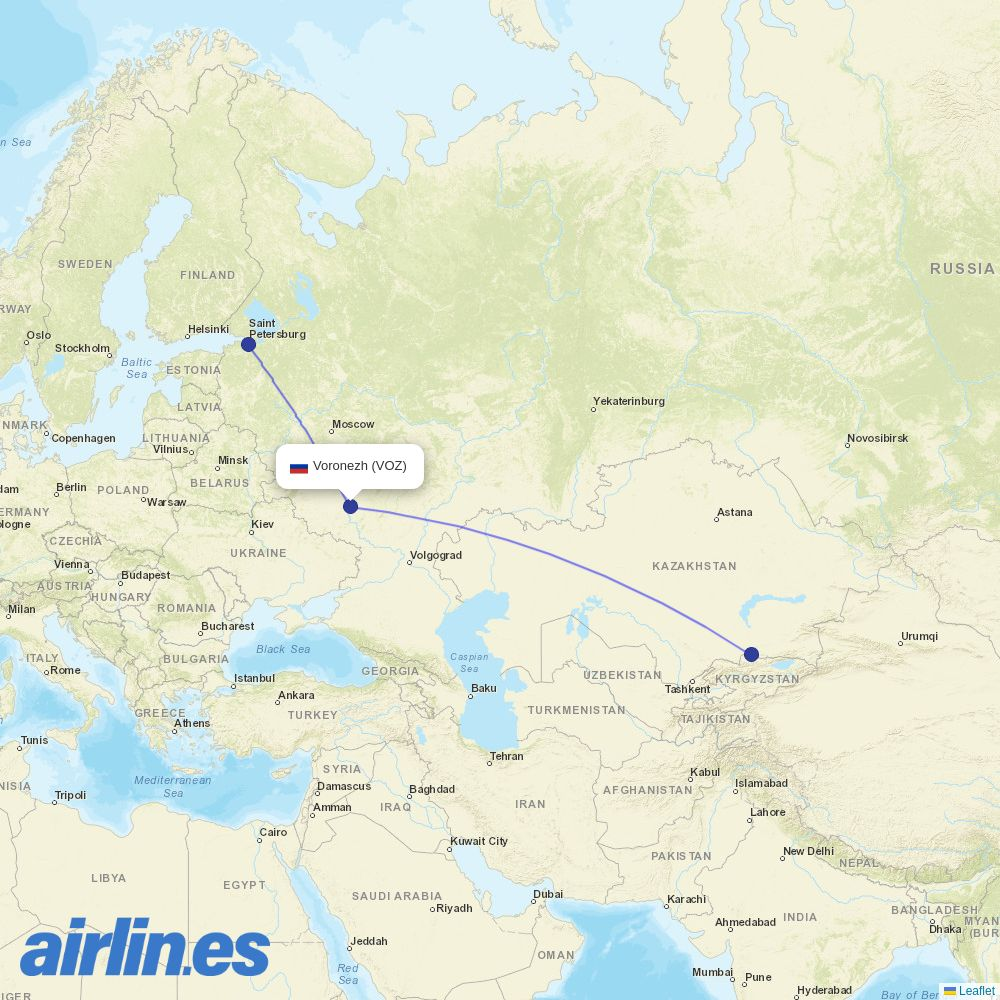 Avia Traffic Company from Chertovitskoye destination map