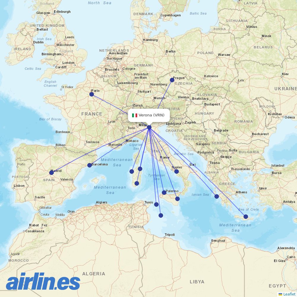 Volotea at VRN route map