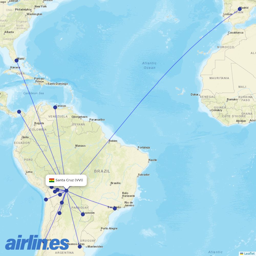 BoA at VVI route map