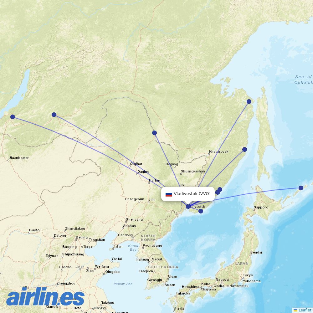 Aurora at VVO route map