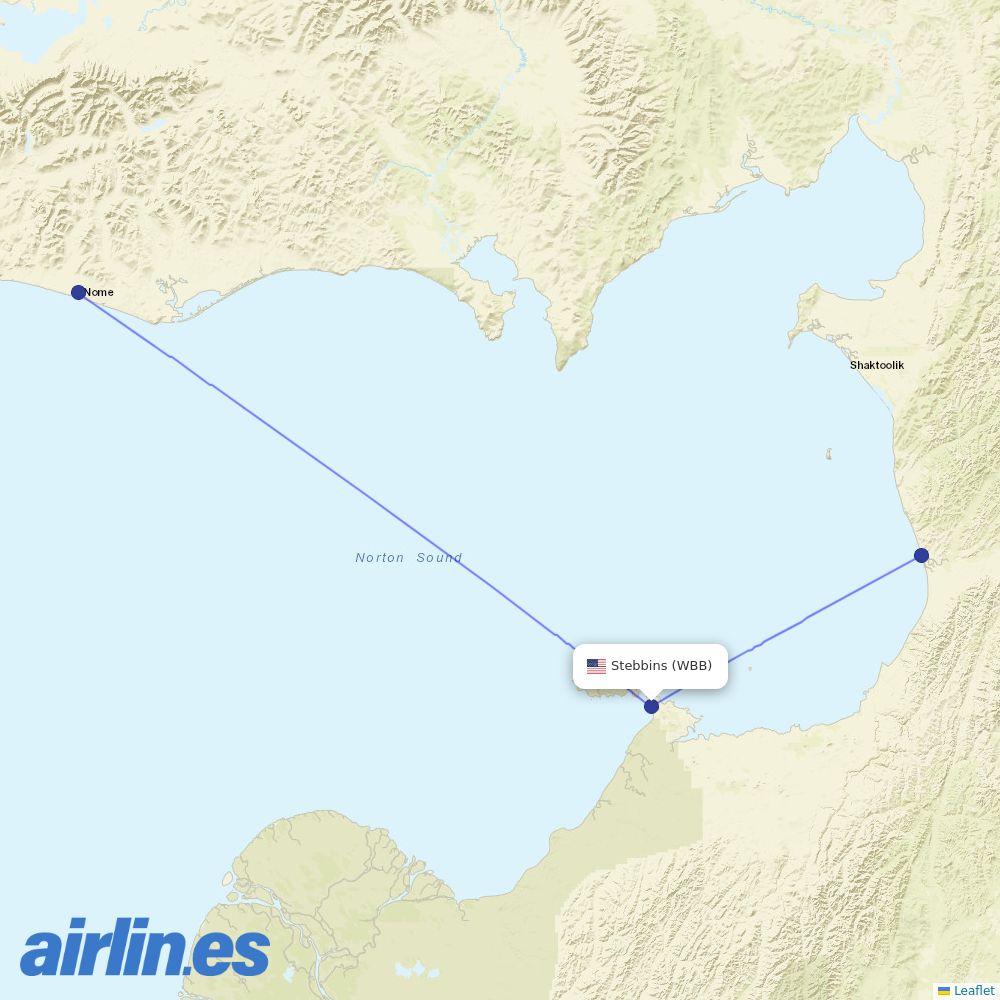Easy Fly Express at WBB route map