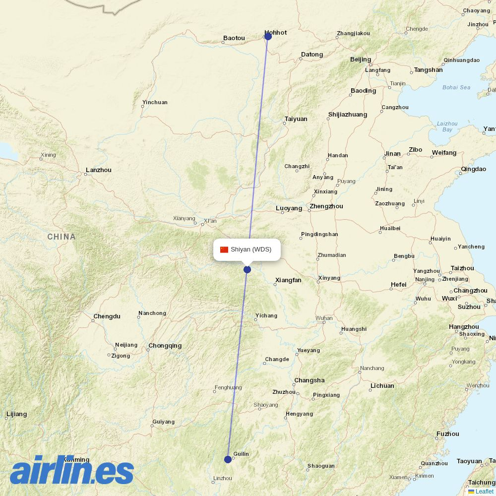Air Guilin at WDS route map