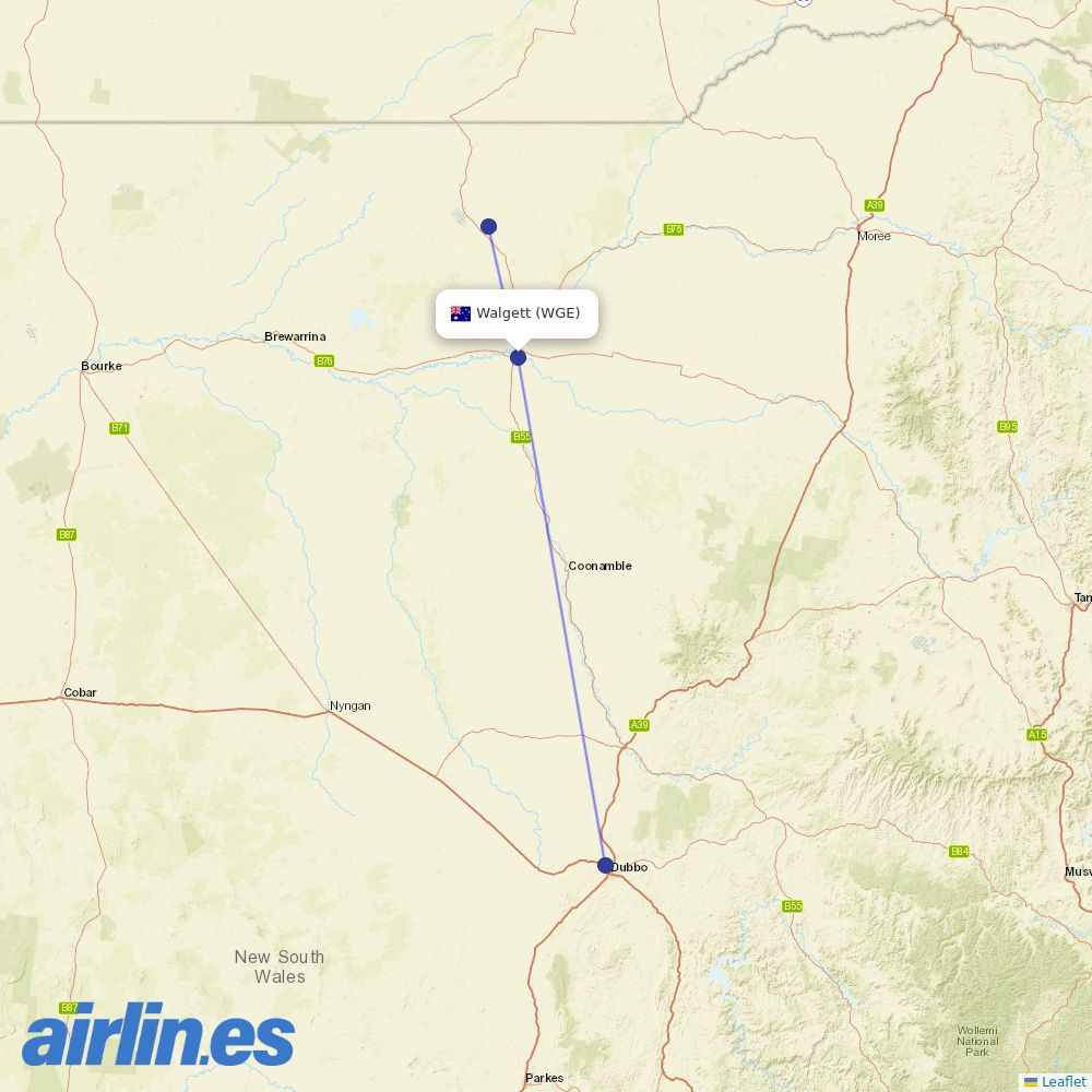 Air Link at WGE route map
