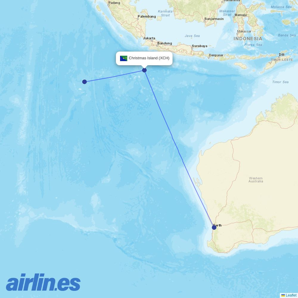 Qantas from Julön destination map