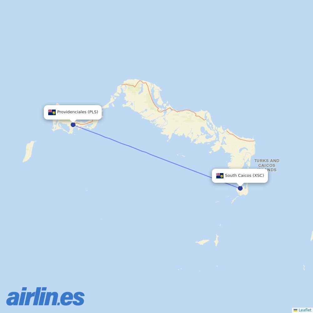 interCaribbean Airways at XSC route map