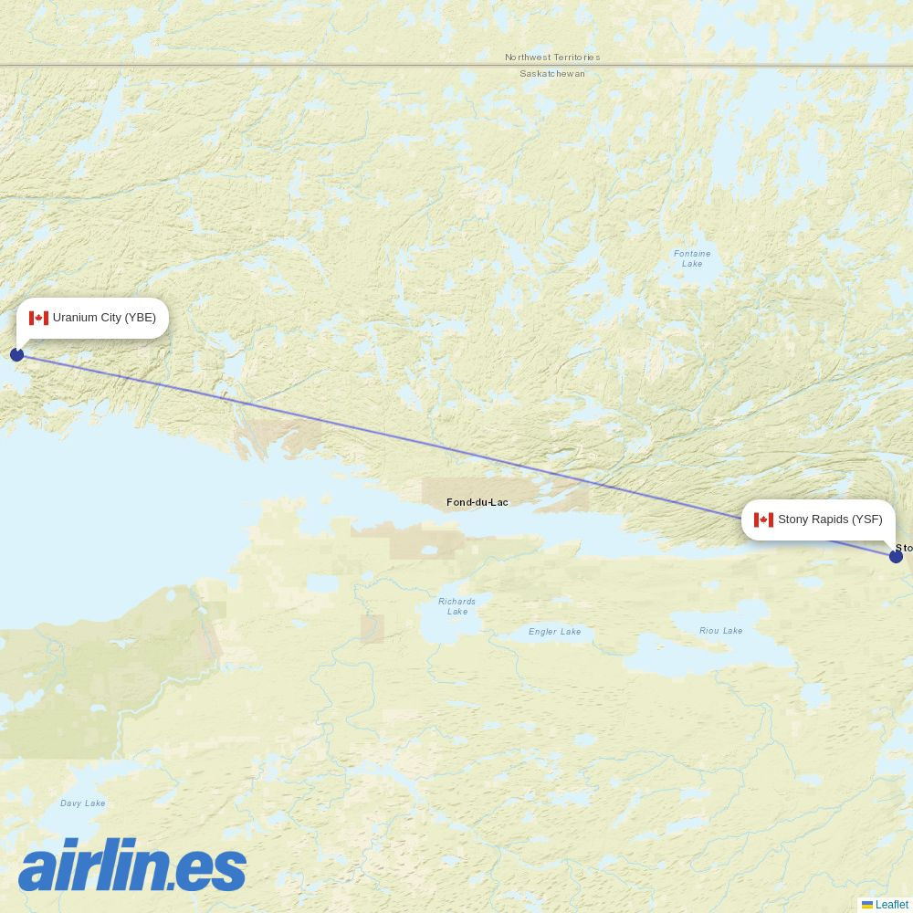 Rise Air at YBE route map