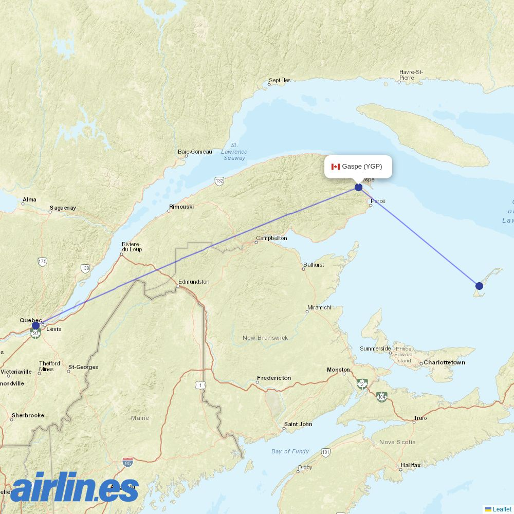 Pascan at YGP route map