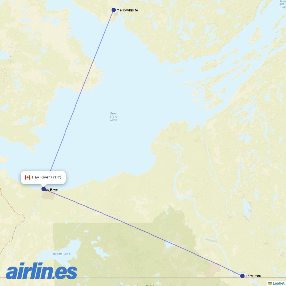 Air Tindi at YHY route map