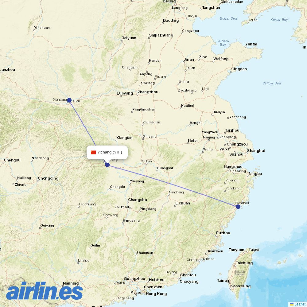 Air Changan at YIH route map