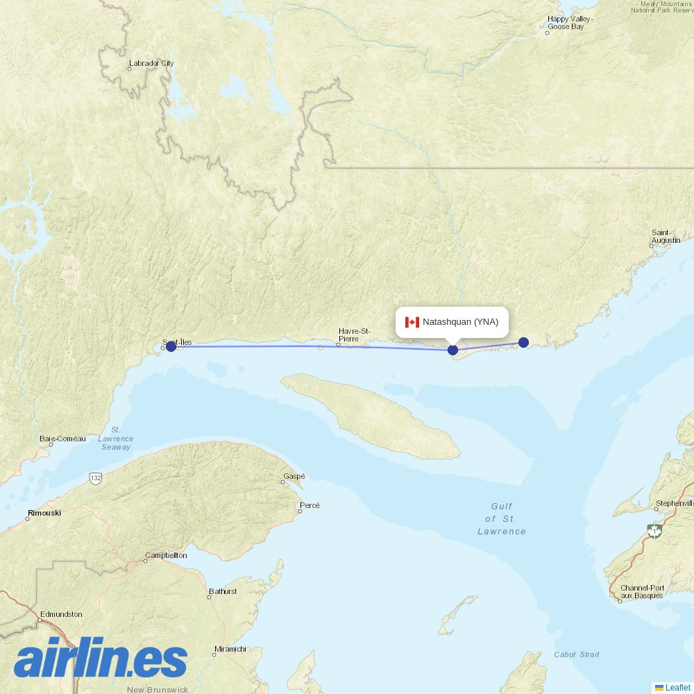 Air Liaison at YNA route map