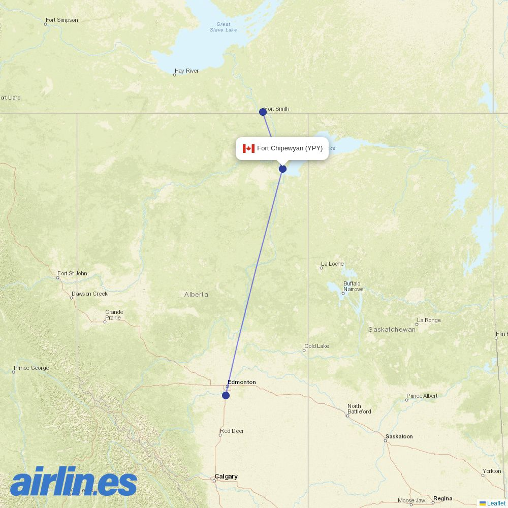 Air Tindi at YPY route map