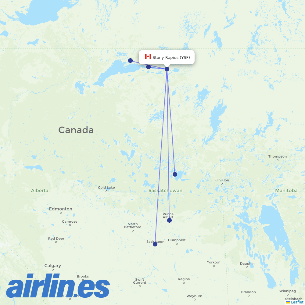 Rise Air at YSF route map