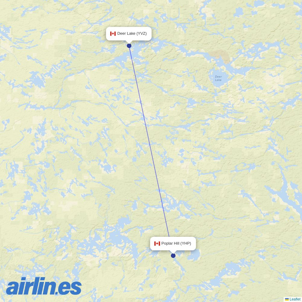 North Star Air from Deer Lake Airport destination map