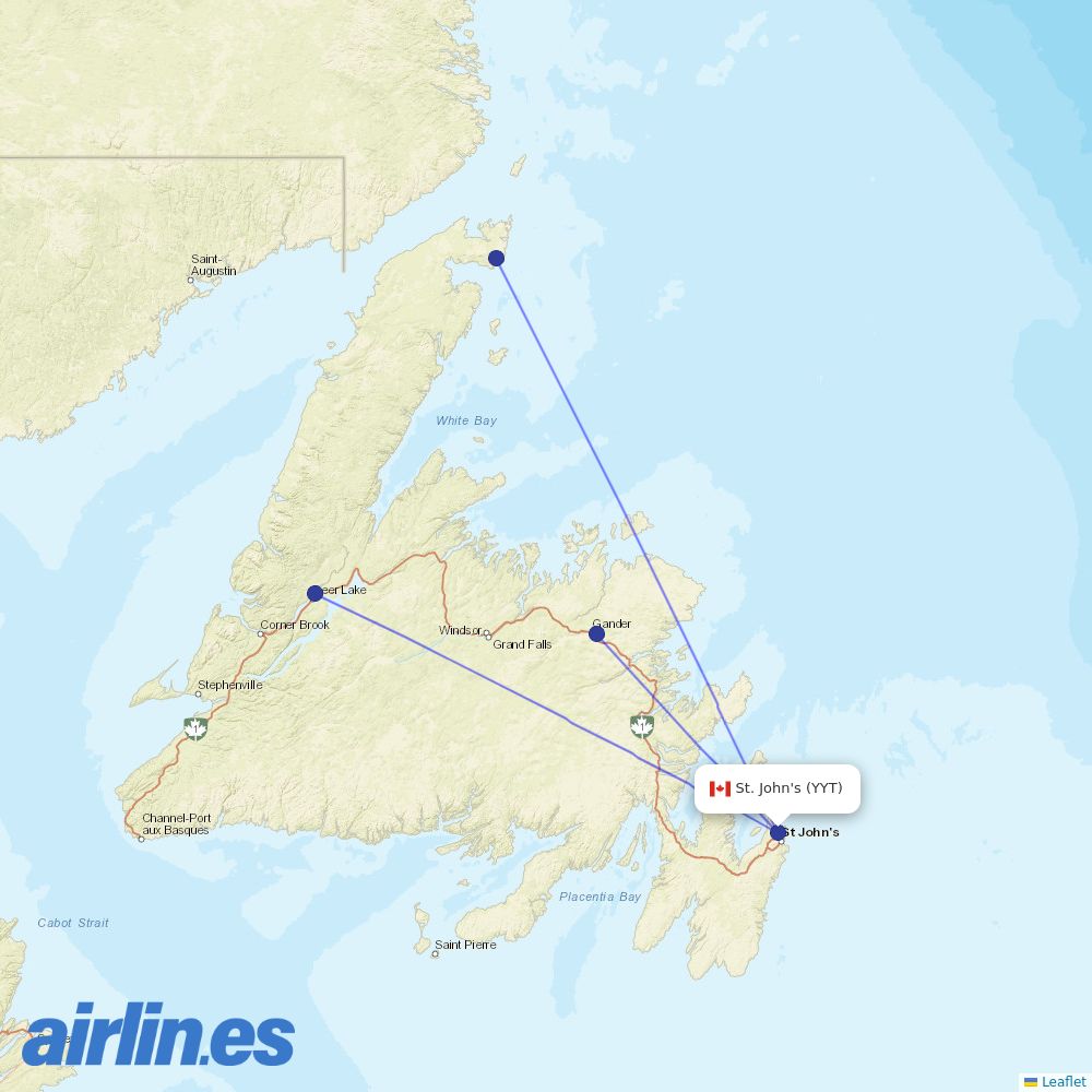 PAL Airlines at YYT route map