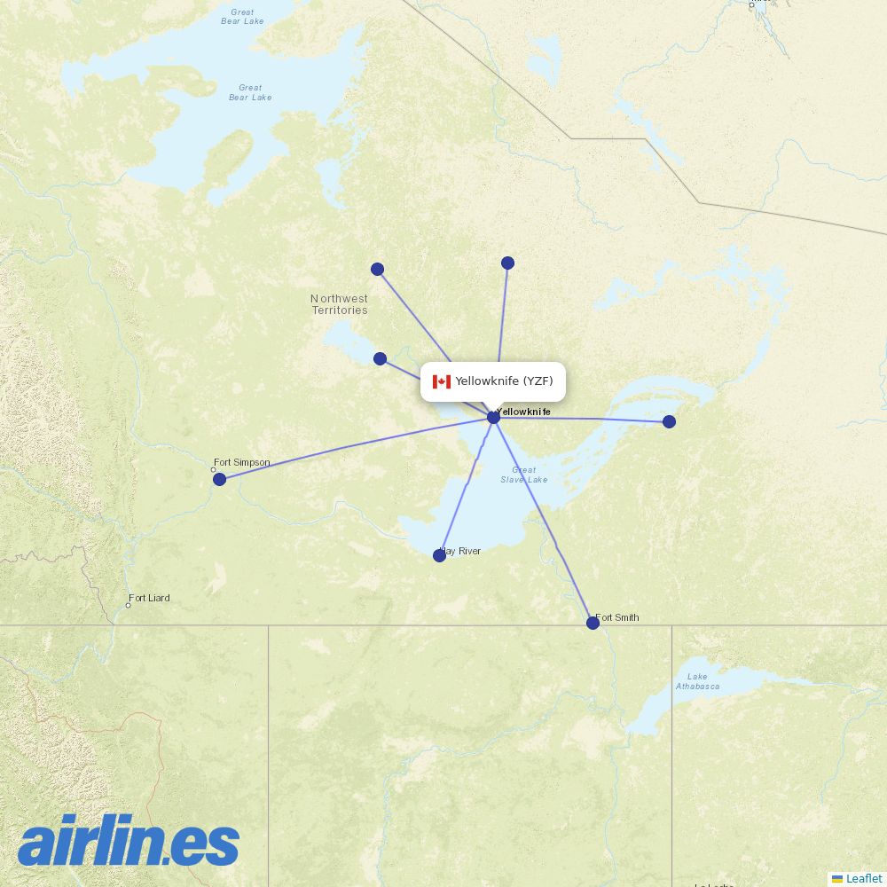 Air Tindi at YZF route map