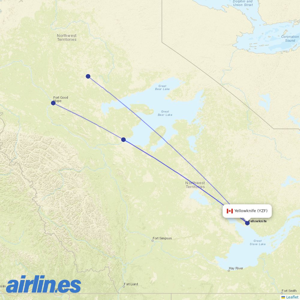 North Wright Air at YZF route map