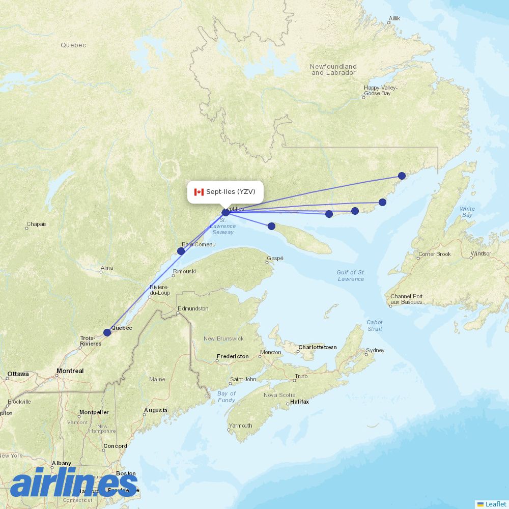 Air Liaison at YZV route map