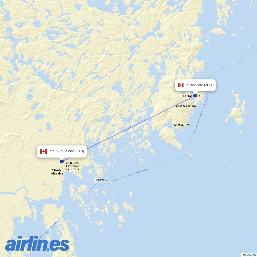 Air Liaison at ZLT route map