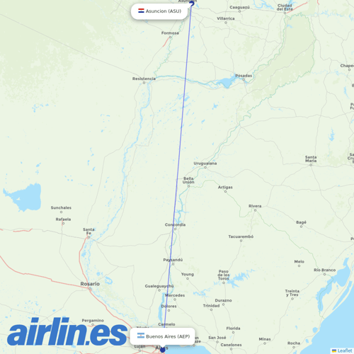 Silk Way Airlines at AEP route map