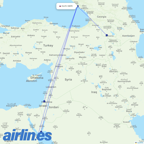 Red Wings at AER route map