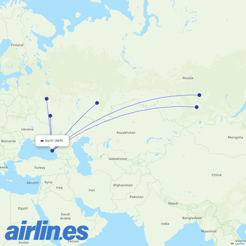 NordStar Airlines at AER route map