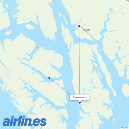 Alaska Seaplanes at AGN route map