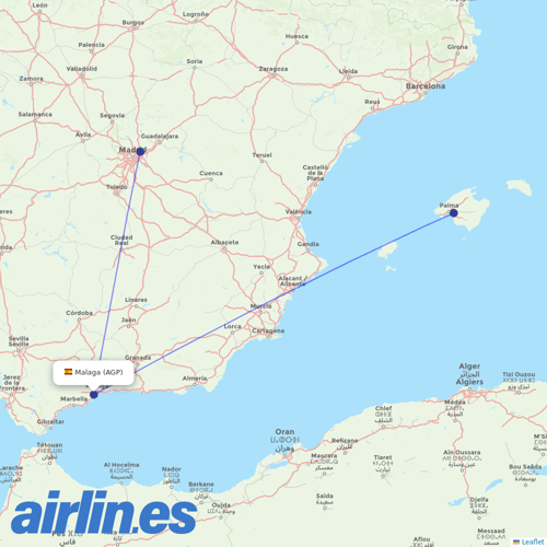 Air Europa at AGP route map