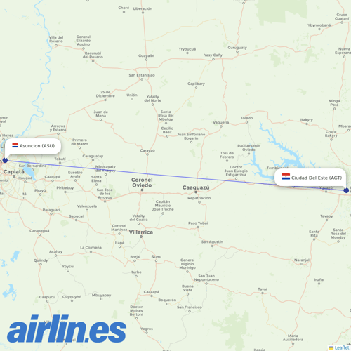 Silk Way Airlines at AGT route map