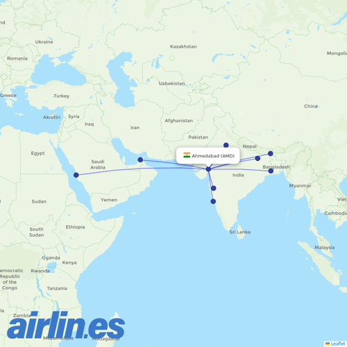 SpiceJet at AMD route map