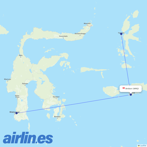 Sriwijaya Air at AMQ route map