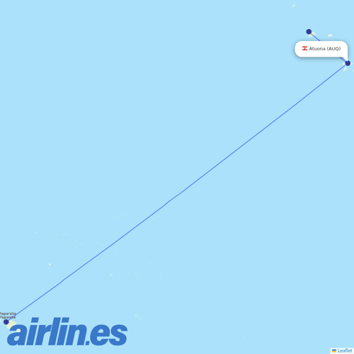 Air Tahiti at AUQ route map