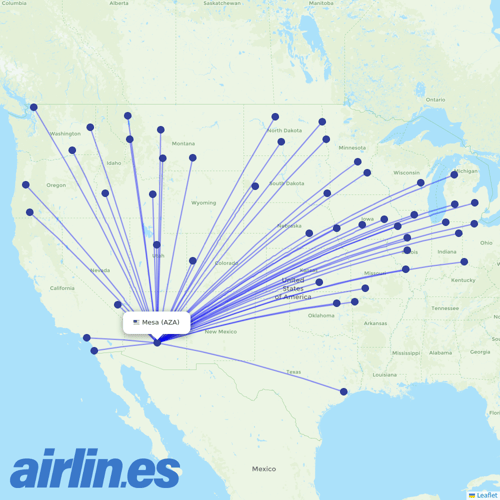 Allegiant Air at AZA route map