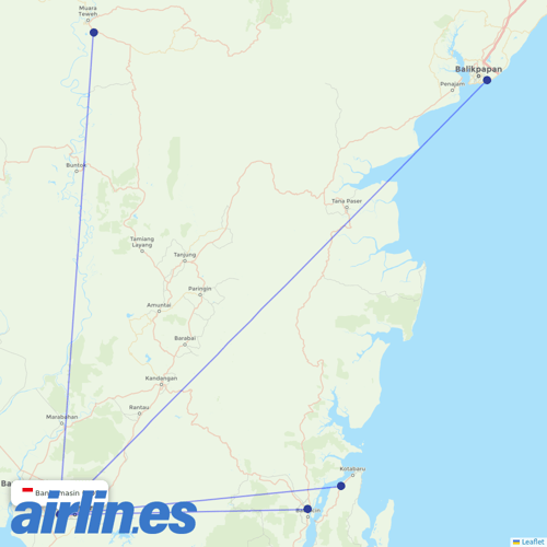 Wings Air at BDJ route map